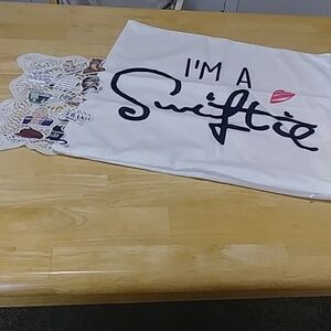 Swiftie alert -  NWOT Pillow Cover with bonus stickers